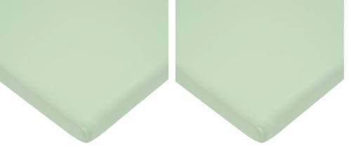 TL Care Supreme Natural Cotton Cradle Sheet Celery Pack of 2