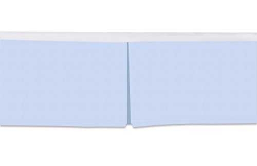 Bacati Blue Crib Bed Skirt with 13 Inch Drop