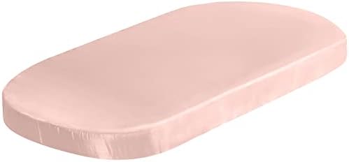 SiinvdaBZX Silky Soft Pink Bassinet Fitted Sheet