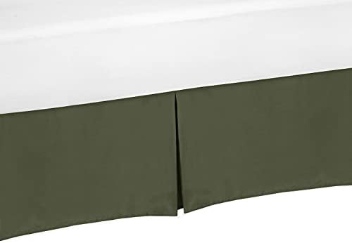 Sweet Jojo Designs Dark Green Crib Bed Skirt - Rustic Woodland Camo