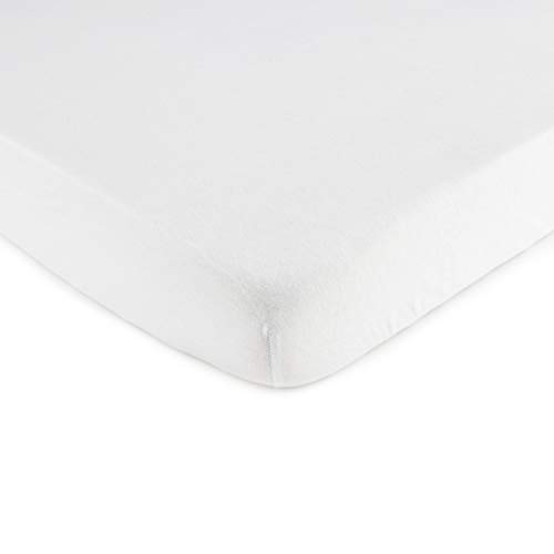 SheetWorld Fitted Cradle Sheet 18 x 36 Organic White 100 Cotton
