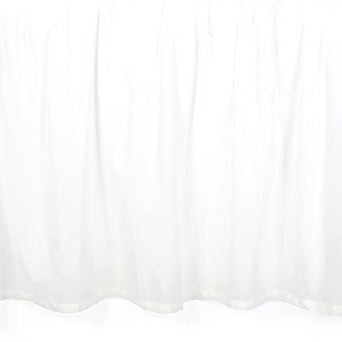 Lambs Ivy Signature White Cotton Voile Crib Skirt