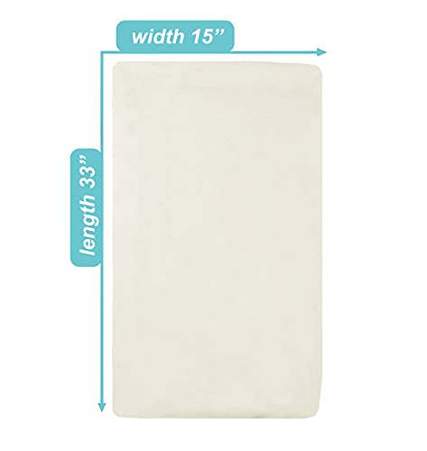 TL Care 15 x 33 Fitted Bassinet Sheet - Natural Cotton Cream Soft Breathable