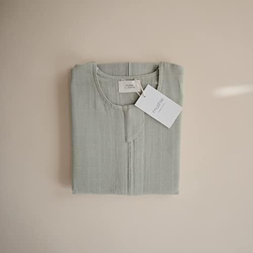 Mushie Organic Cotton Wearable Blanket for Babies Sage
