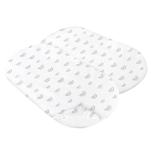 Coldwind Bassinet Sheet Set 2 Pack Gray Rainbow