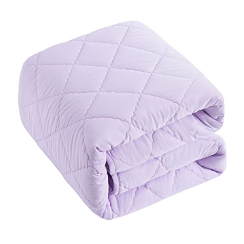 BEDSUM Microfiber Toddler Comforter Light Purple 43x60 Inches