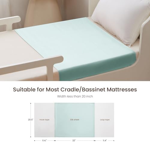 THXSILK 7A Silk Bassinet Sheet - Light Blue