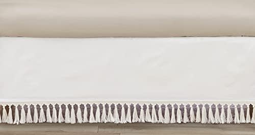 Sweet Jojo Designs Ivory Crib Bed Skirt with Boho Fringe
