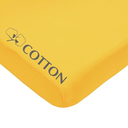 American Baby Company 100 Cotton Mini Crib Sheet 38 x 24 Yellow