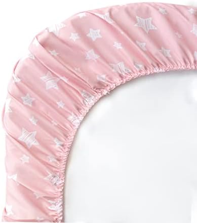 Moonsea Bassinet Sheet 2 Pack White Pink