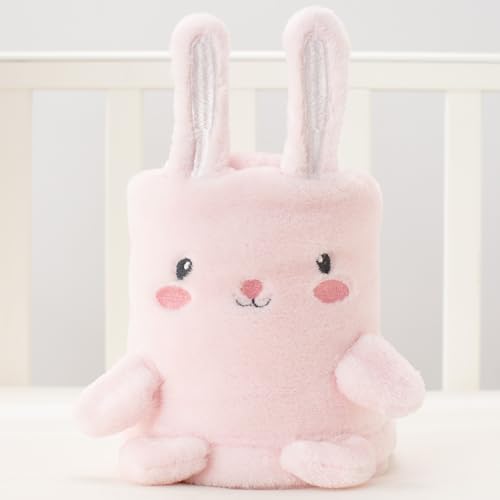 Babyhuggle Foldable Rabbit Plush Blanket 1