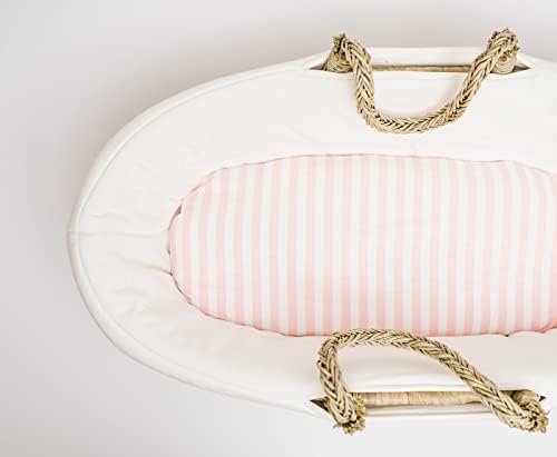 3 Fitted Bassinet Sheets Pink Set - OEKO-TEX Cotton