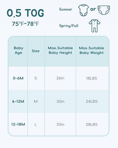 ATTABABY 05 TOG Bamboo Rayon Sleep Sack
