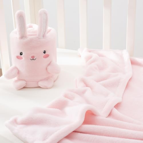 Babyhuggle Foldable Rabbit Plush Blanket 1