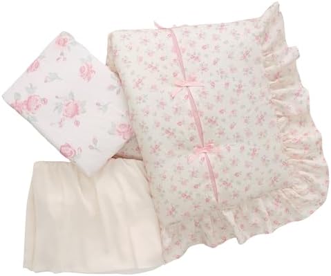 Lambs Ivy Coquette Floral Pink Bows Crib Bedding Set
