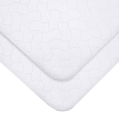 American Baby Company Waterproof Bassinet Mattress Pad Protector 2 Pack 1