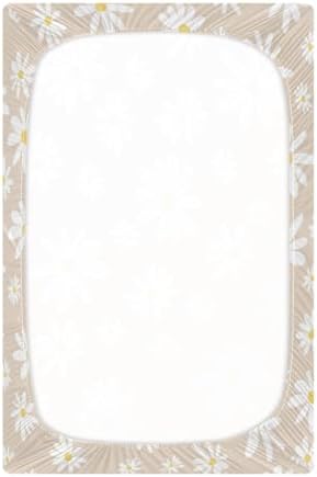 Kigai Daisy Beige Crib Sheet 28x52in