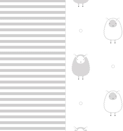 Cuddly Cubs Bassinet Fitted Sheets - Grey Stripes 2 Pack