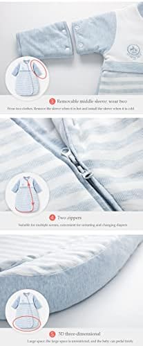 Babyah Kids Wearable Blanket with Detachable Sleeves
