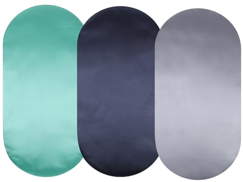 Tontukatu 3 Pack Satin Bassinet Sheets Soft and Breathable