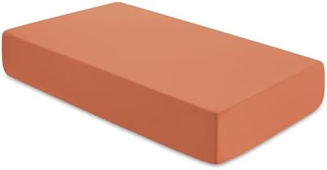 SiinvdaBZX 2-Piece Crib Skirt Sheet Set - Rust Orange