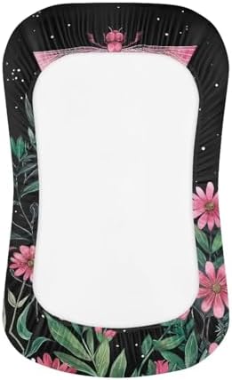 ZDCUSTOM Dragonfly Flower Bassinet Sheet Soft Breathable and Universal Fit