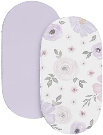 Sweet Jojo Designs Boho Floral Bassinet Sheet Set 2 Pack