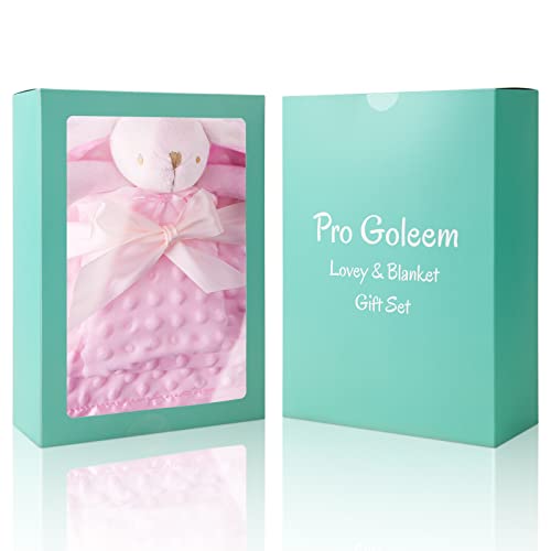 Pro Goleem Baby Blanket and Bunny Security Blanket Set