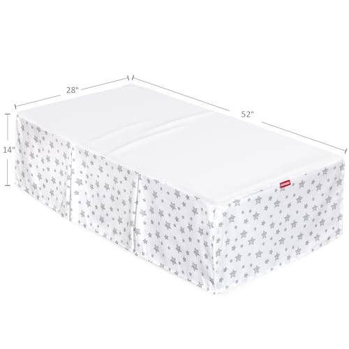 Moonsea Crib Skirt with Grey Star 14 Drop Machine Washable