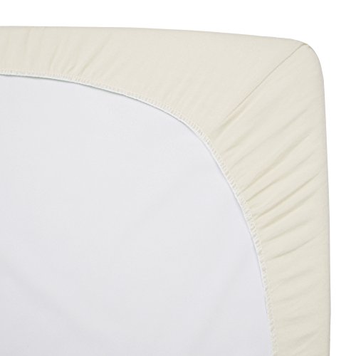 TL Care 15 x 33 Fitted Bassinet Sheet - Natural Cotton Cream Soft Breathable