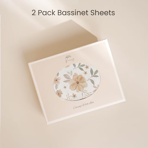 Konssy 2 Pack Muslin Bassinet Sheets for Baby 1