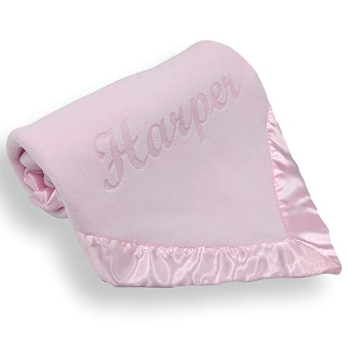 Custom Catch Personalized Baby Blanket - Pink Name Gift