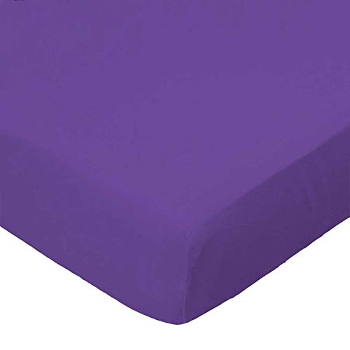 SheetWorld Fitted Cradle Sheet 18 x 36 Purple Woven