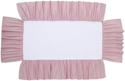 ShunjieHome Crib Skirt Dust Ruffle 100 Egyptian Cotton 400 Thread Count
