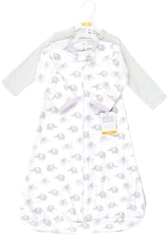 Hudson Baby Unisex Sleep Sack with Lilac Elephants 12-18 Months