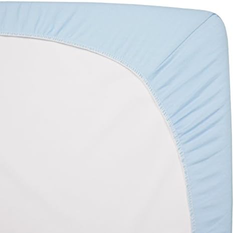 TL Care Supreme Natural Cotton Cradle Sheet Blue 18 x 36