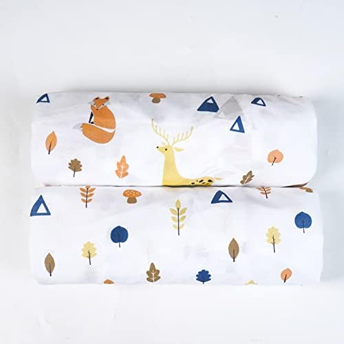 Davids Kids 100 Cotton Bassinet Sheets 2 Pack Woodland Animals