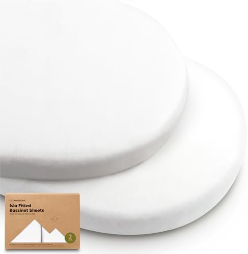 2-Pack Bamboo Bassinet Sheets for Baby Sleep Comfort
