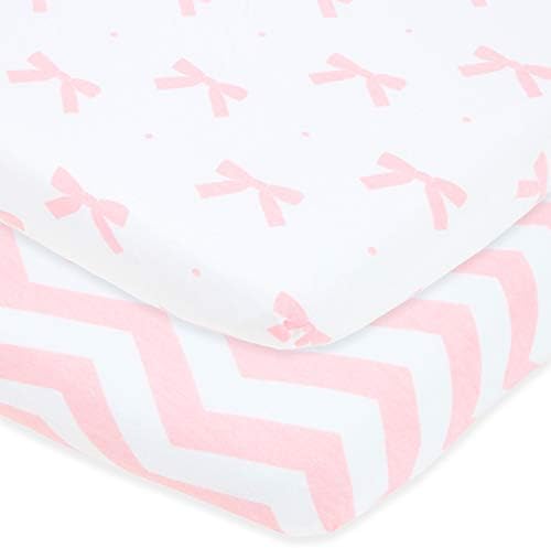 Cradle Sheets Fitted 18 x 36 - 2 Pack