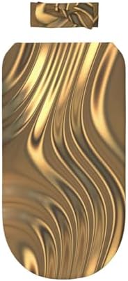 Gold Metal Swirling Butterfly Headband and Swaddle Set for Newborns