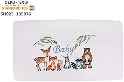 PINNKKU Crib Bedding Set for Boys with Woodland Animals