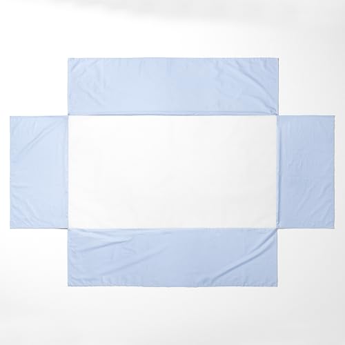 Bacati Blue Crib Bed Skirt with 13 Inch Drop