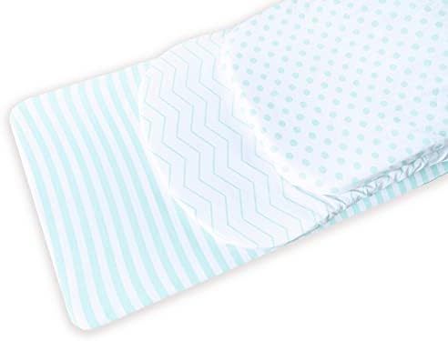 3 Fitted Bassinet Sheets Mint Set - Gender Neutral