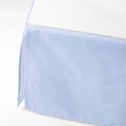 Bacati Blue Crib Bed Skirt with 13 Inch Drop