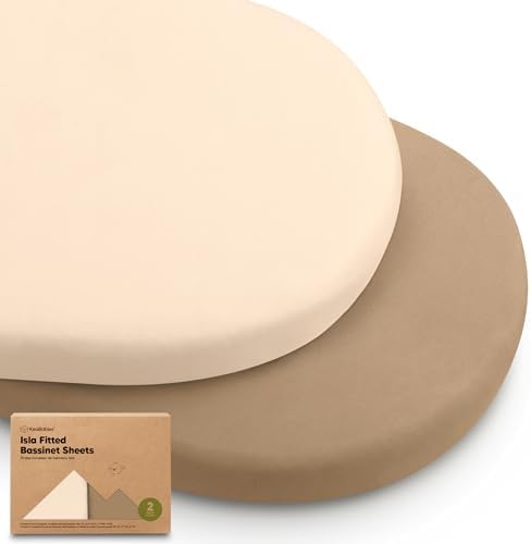 KeaBabies 2-Pack Bassinet Sheets - Pecan