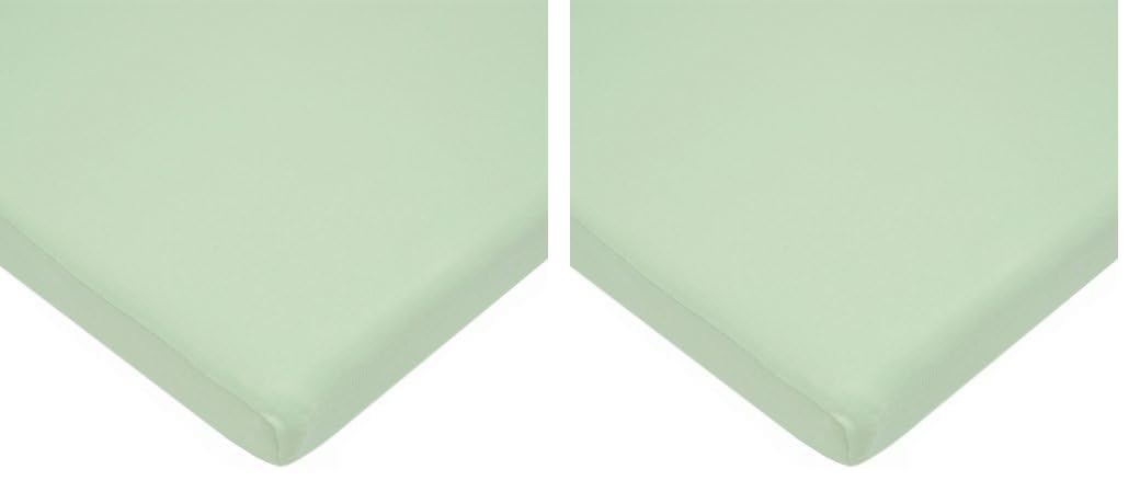 TL Care Supreme Natural Cotton Cradle Sheet Celery Pack of 2