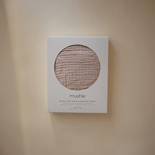 Mushie Extra Soft Bassinet Crib Sheet 30x16 Blush