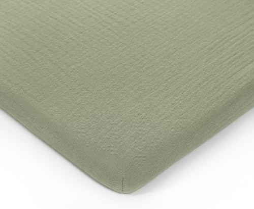 Comfy Cubs Muslin Bassinet Sheet - Soft Cotton Breathable Secure