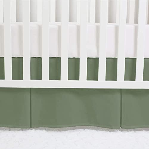 Linens Limited Box Pleated Crib Bed Skirt Sage Solid 28x52