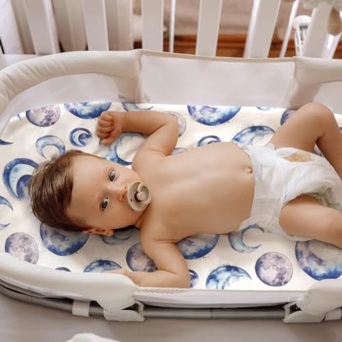4 Pack Breathable Bassinet Sheets for Baby Boys
